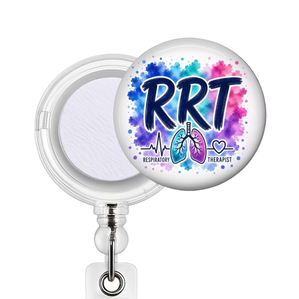 RRT Badge Reel & Topper Registered Respiratory Therapist ID Badge
